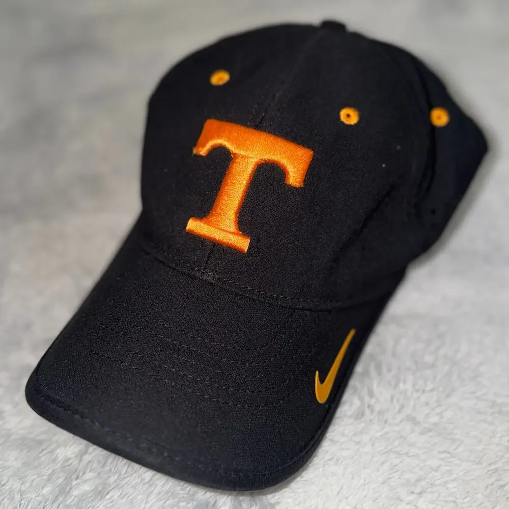 Nike Dri-Fit Tennessee Volunteers Youth Coaches Cap Black Orange Adjustable